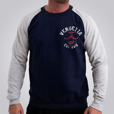 Vendetta Inc. Herren Sweatshirt Skull Crime navy-grau VD-4030