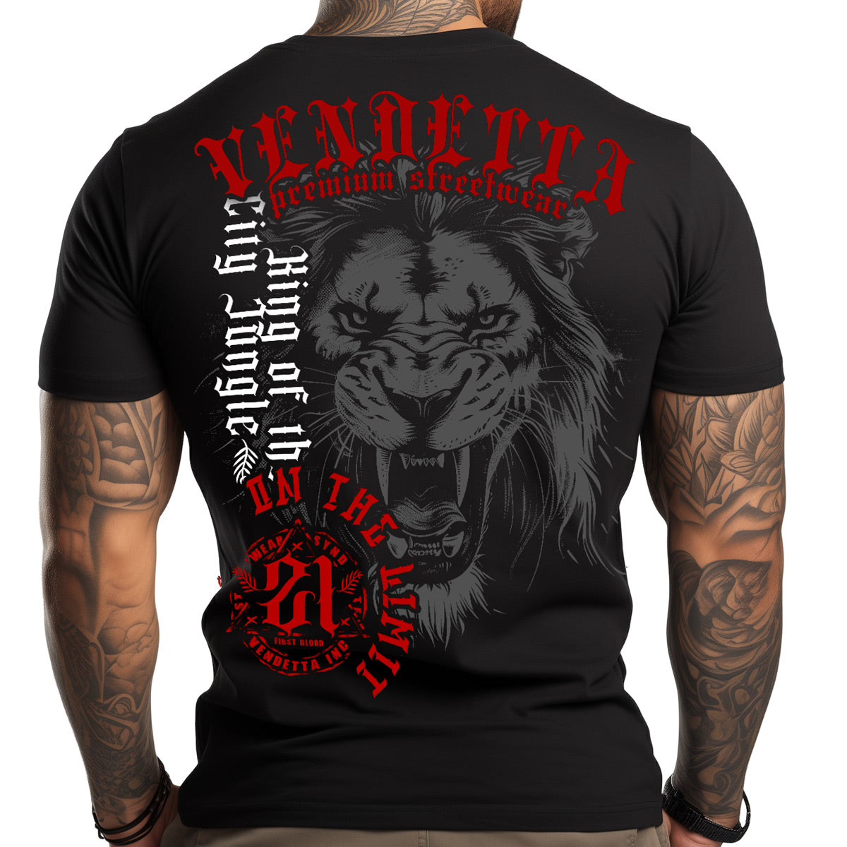 Vendetta Inc. Shirt schwarz King Lion VD-1422