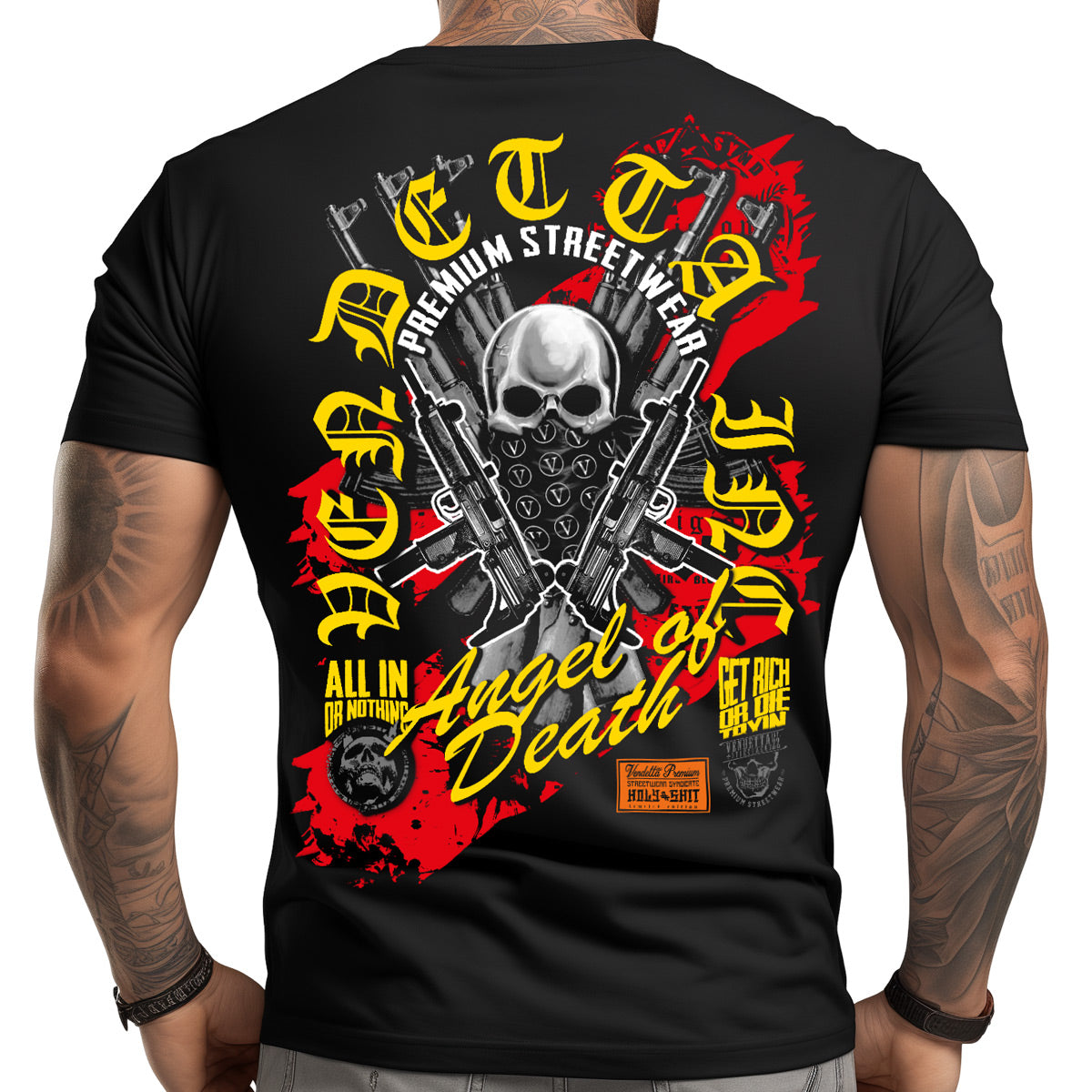 Vendetta Inc. Shirt Angel Death schwarz VD-1415