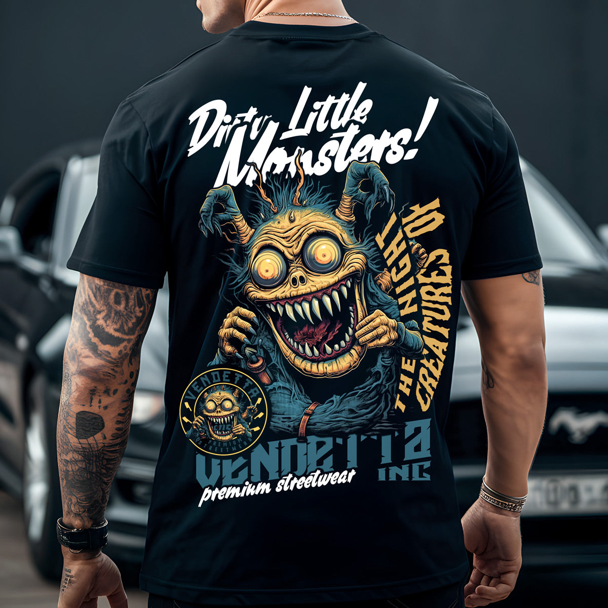 Vendetta Inc. Shirt Little Monster schwarz VD-1409