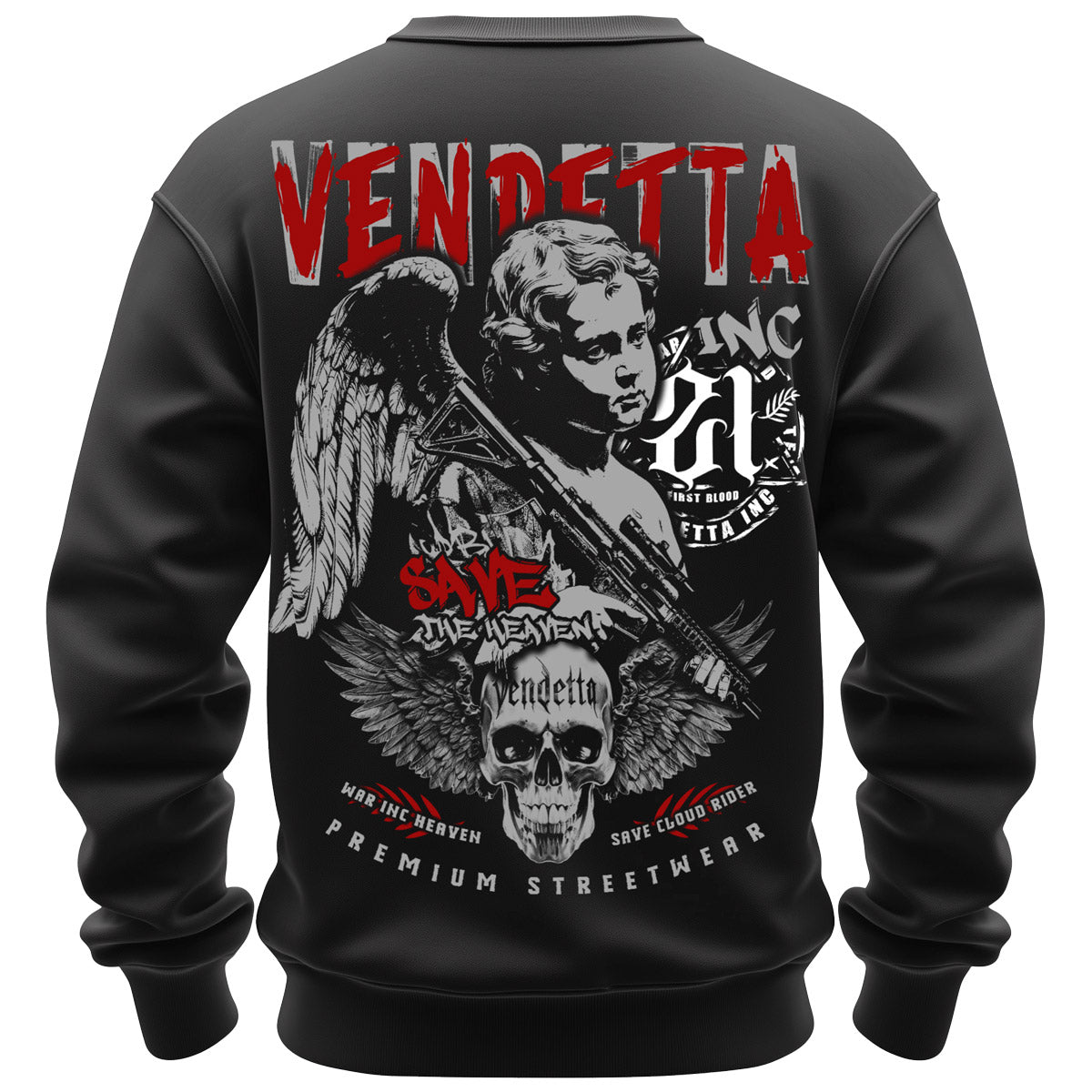 Vendetta Inc. Sweatshirt Save The Haeven schwarz VD-4068