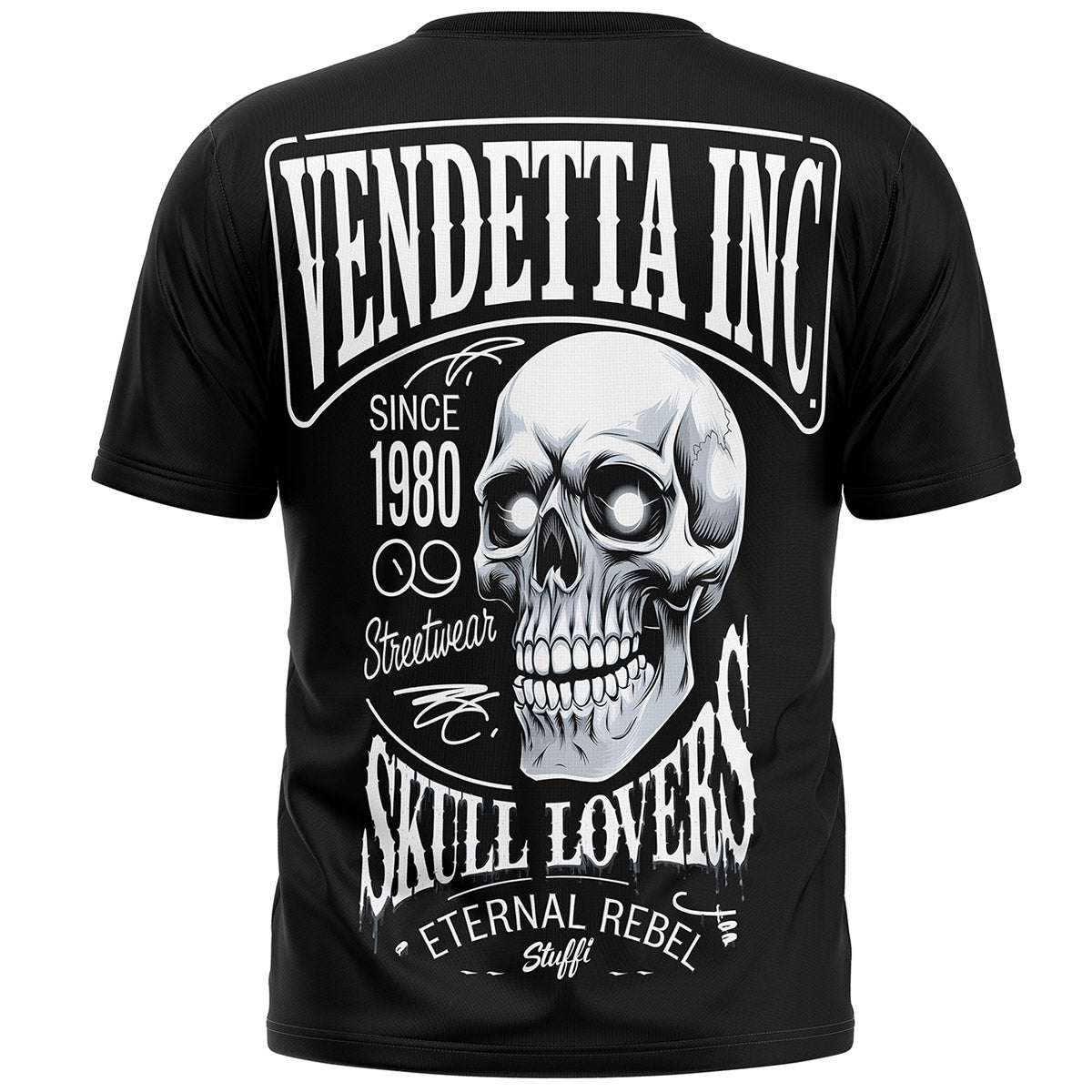 Vendetta Inc. Shirt Skull Rebel schwarz VD-1476