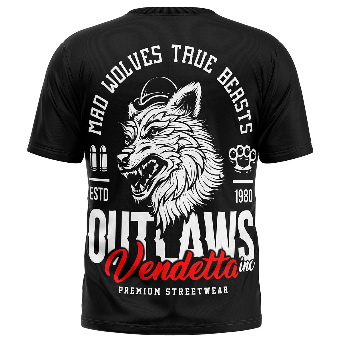 Vendetta Inc. Shirt Mad Wolves schwarz VD-1379