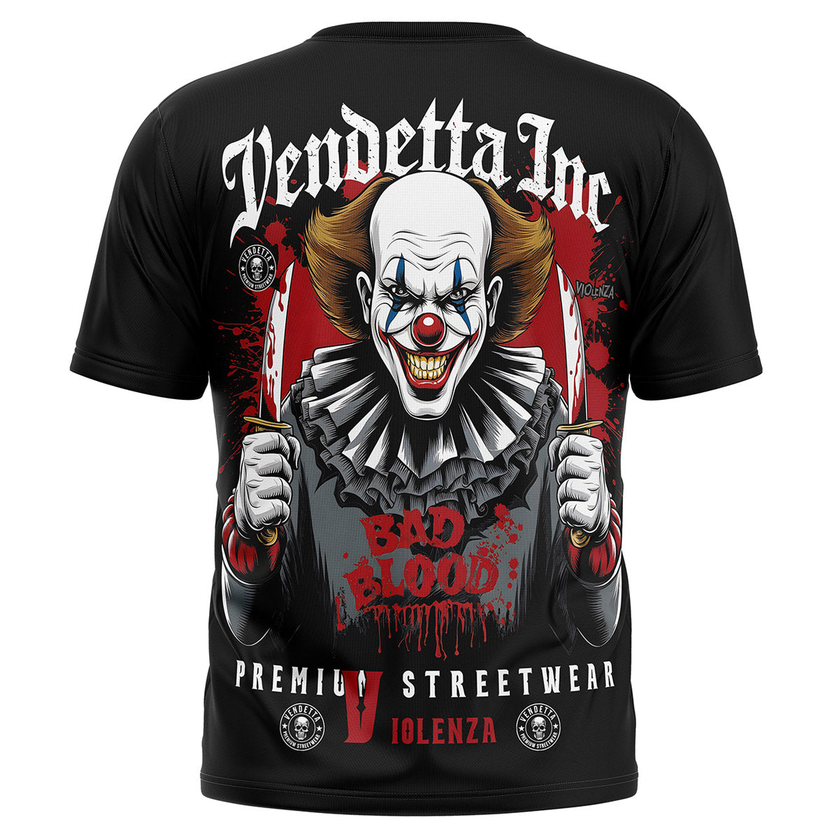 Vendetta Inc. Shirt Bad Blood Clown schwarz VD-1492