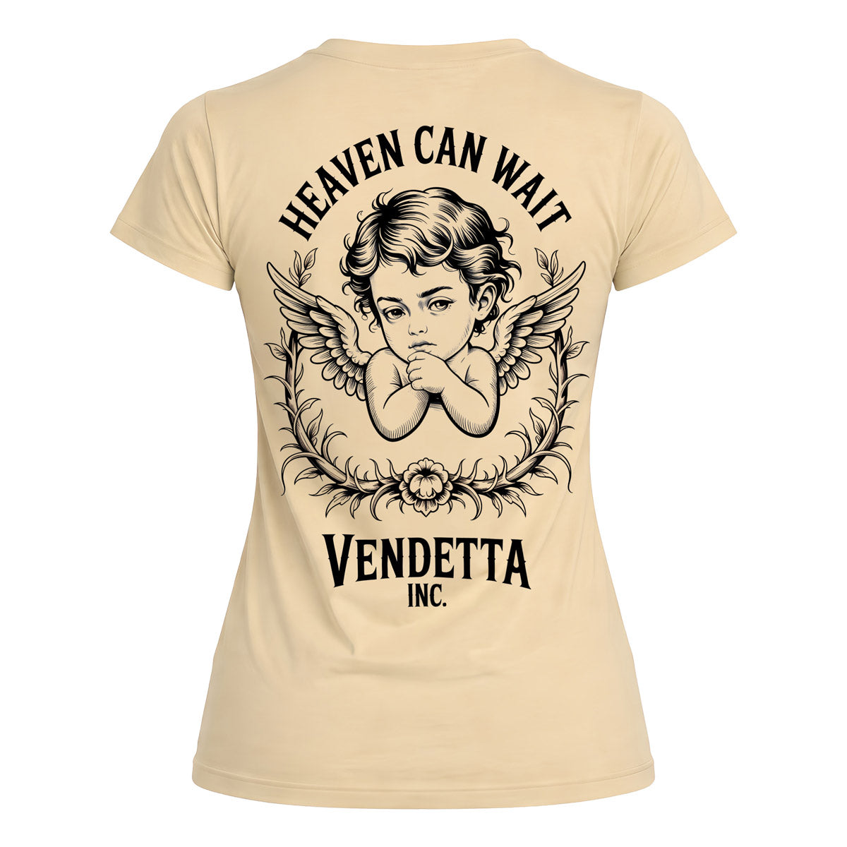 Vendetta Inc. Frauen Shirt Heaven Can Wait sand