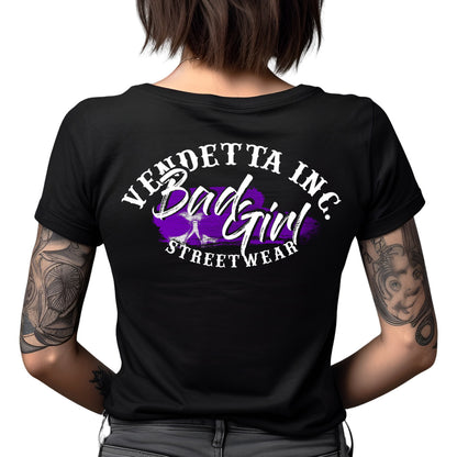 Vendetta Inc. Frauen Shirt V-Ausschnitt Bad Girl 2.0 schwarz