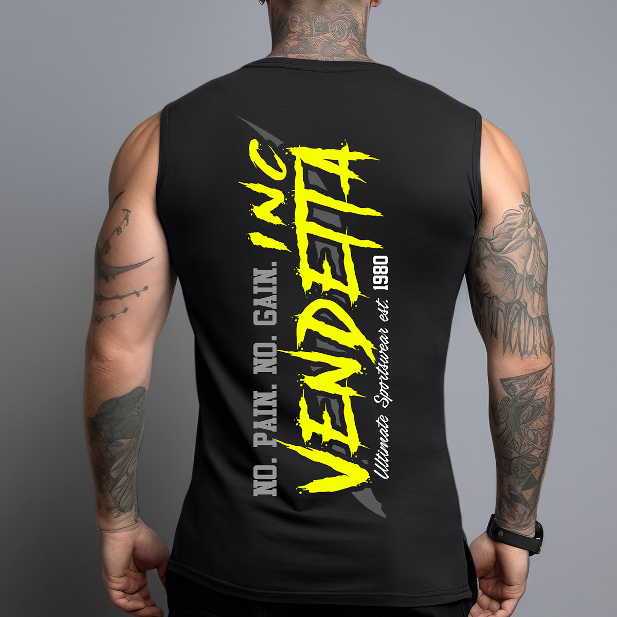 Vendetta Inc. Tank Top Shirt No Pain  schwarz