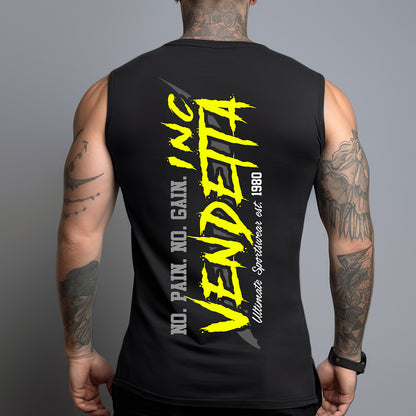 Vendetta Inc. Tank Top Shirt No Pain  schwarz