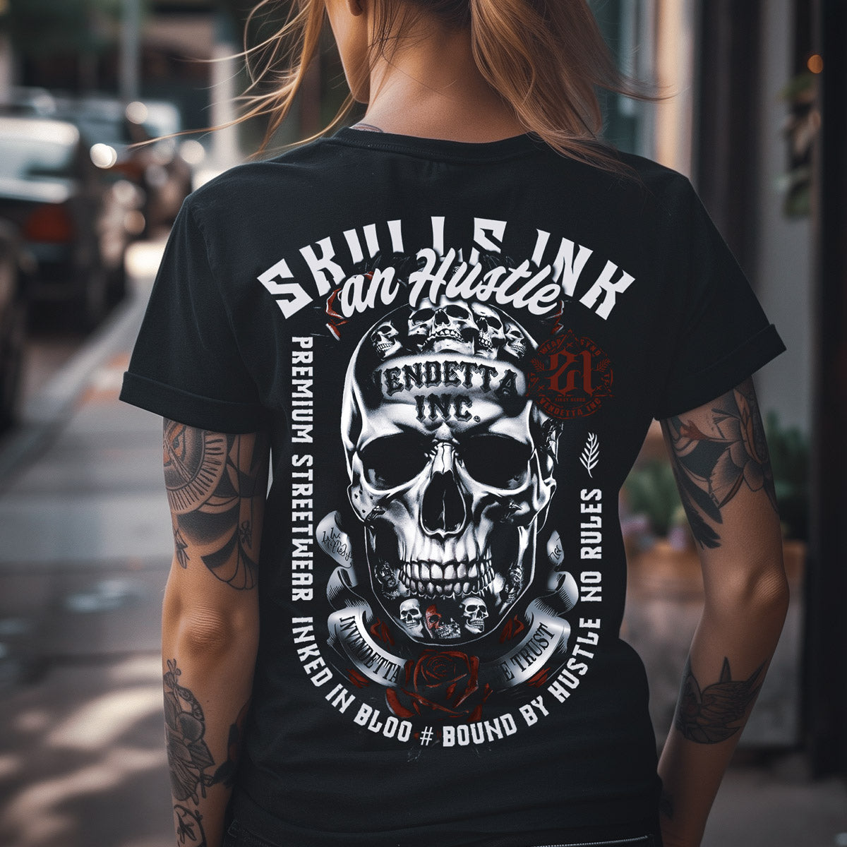 Vendetta Inc. Shirt Skull Ink schwarz