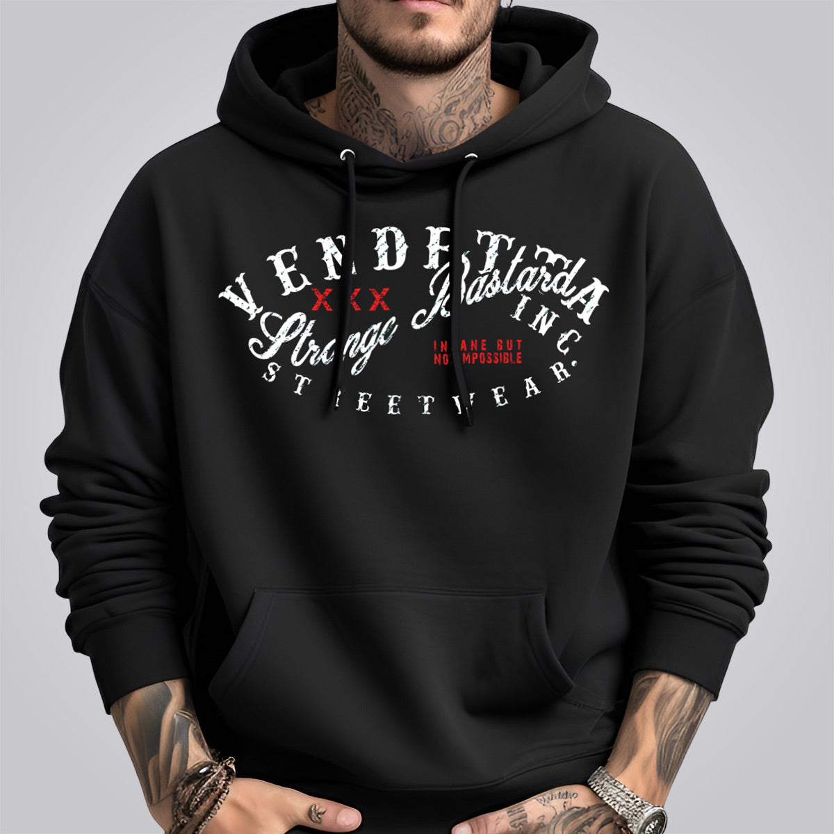 Vendetta Inc. Hoodie Bastard black VD-4051