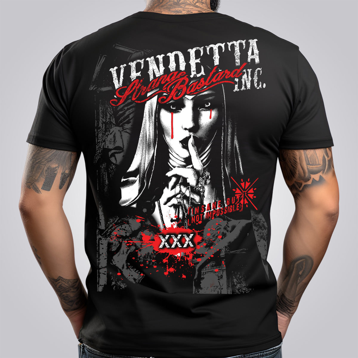 Vendetta Inc. Herren Shirt Bastard schwarz