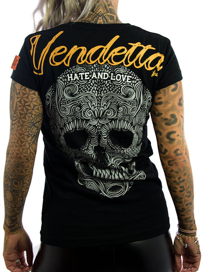 Vendetta Inc. women's shirt Hate and Love 0019 black