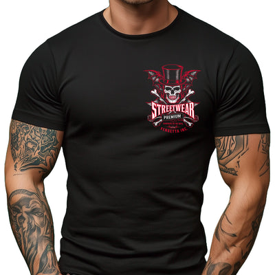 Vendetta Inc. Shirt Top Hat Skull schwarz VD-1436