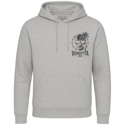 Vendetta Inc. Hoodie Palm Skull grau