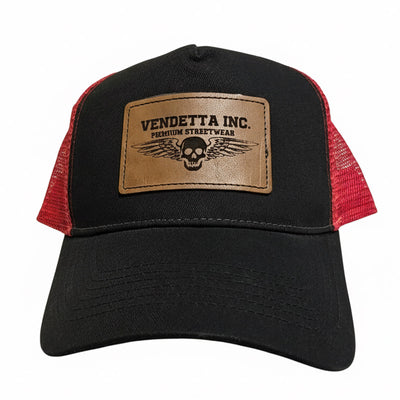 Vendetta Inc. Trucker Logo Patch schwarz-rot