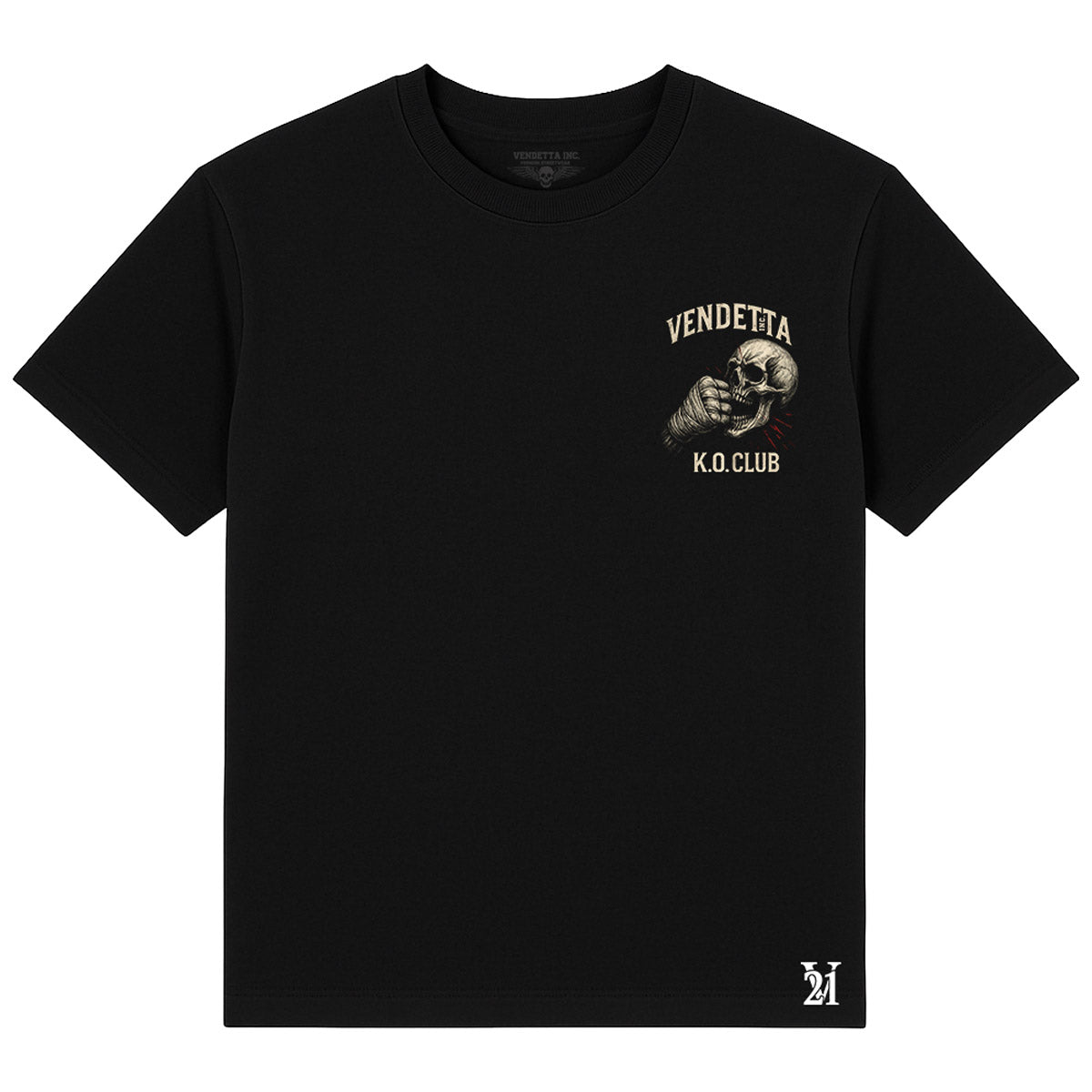 Vendetta Inc. Shirt K.O. Skull Club schwarz