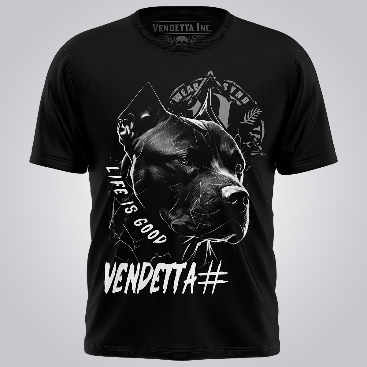 Vendetta Inc. Herren Shirt Life is Good schwarz VD-1307