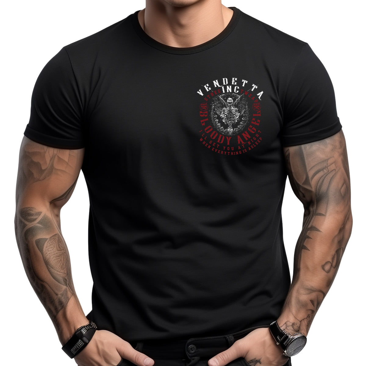 Vendetta Inc. Shirt Bloody Angel schwarz VD-1416