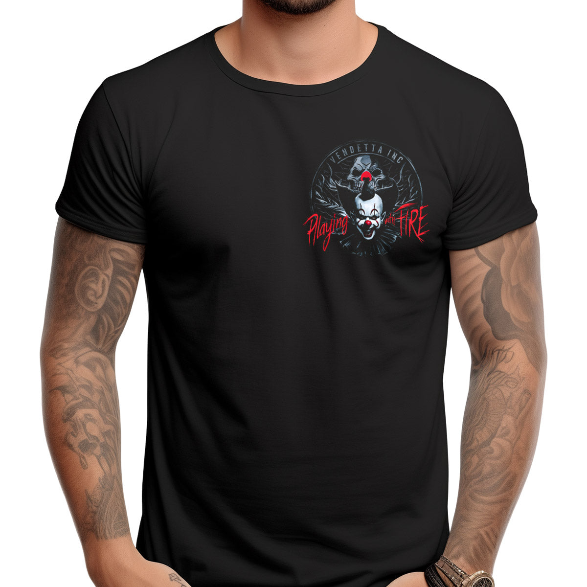Vendetta Inc. Shirt Playing Clown schwarz VD-1443