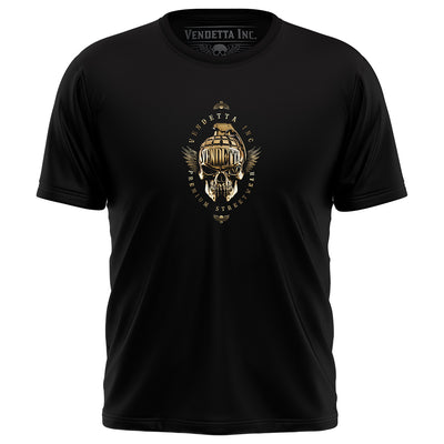 Vendetta Inc. Shirt Gold Skull schwarz VD-1498