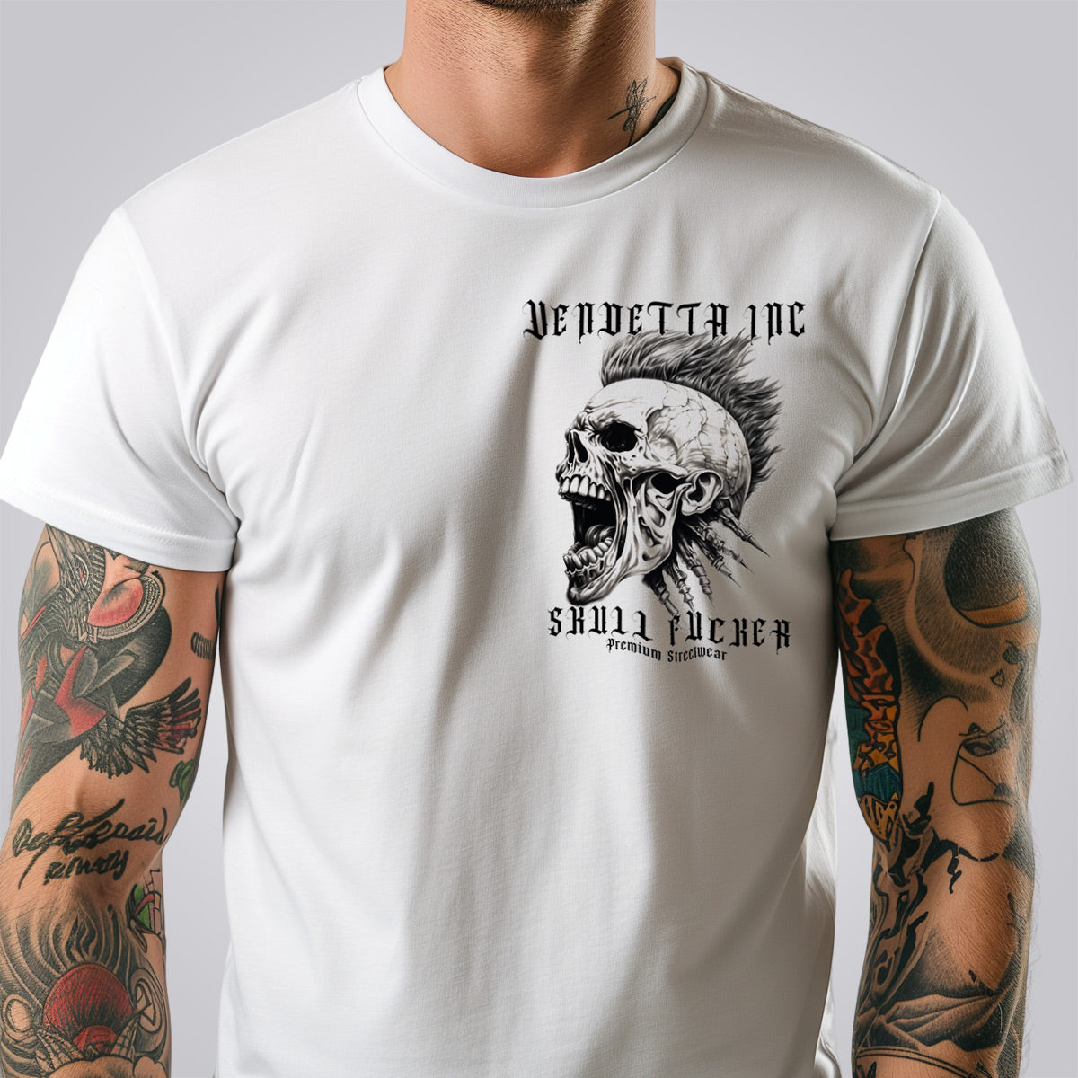 Vendetta Inc. Shirt white Skull FXXX VD-1347