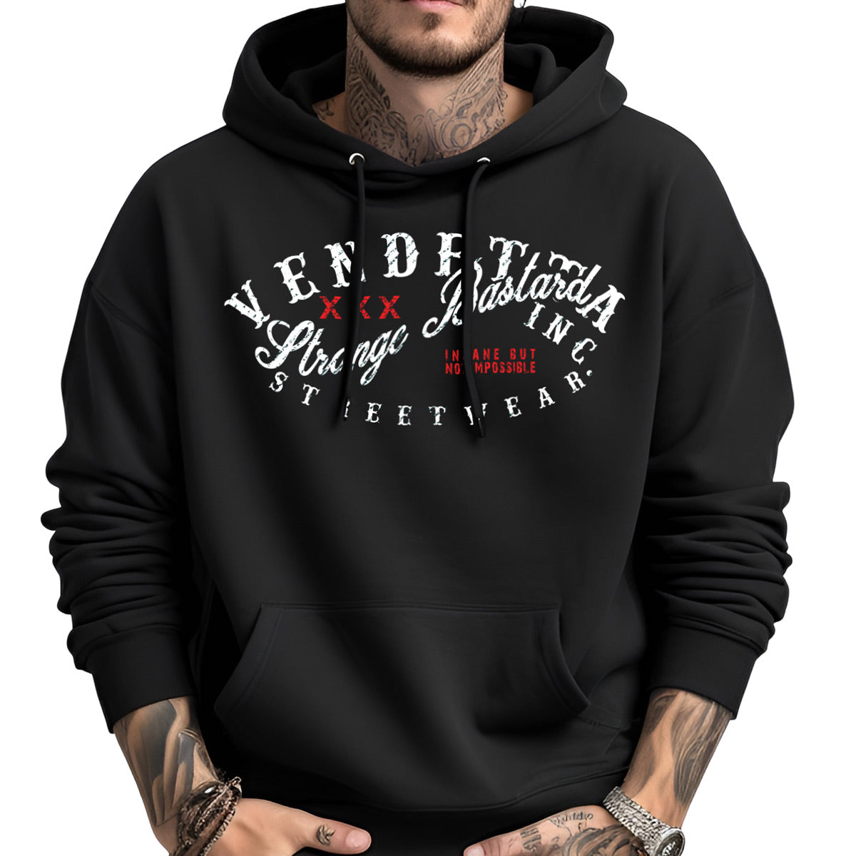 Vendetta Inc. Hoodie Bastard black VD-4051