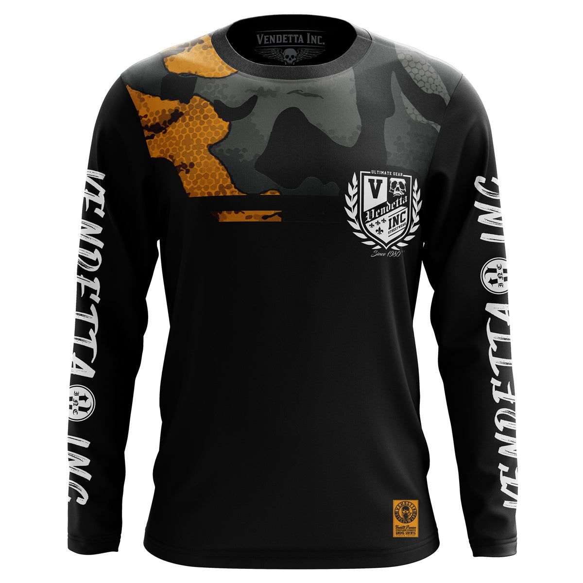 Vendetta Inc. Langarmshirt Sport schwarz,camouflage