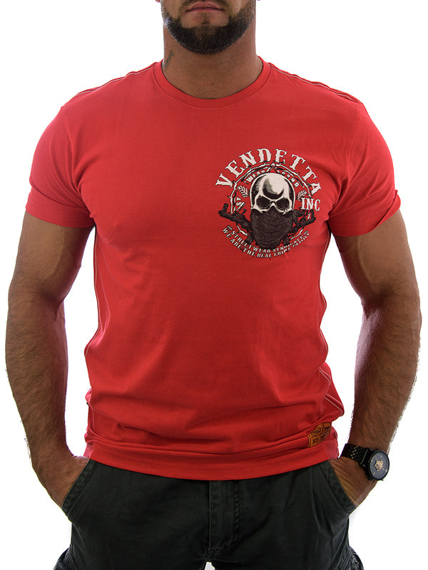 Vendetta Inc. Shirt Skull Mask rot 1181