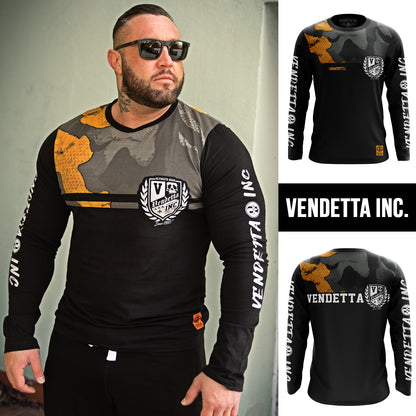 Vendetta Inc. Langarmshirt Sport schwarz,camouflage