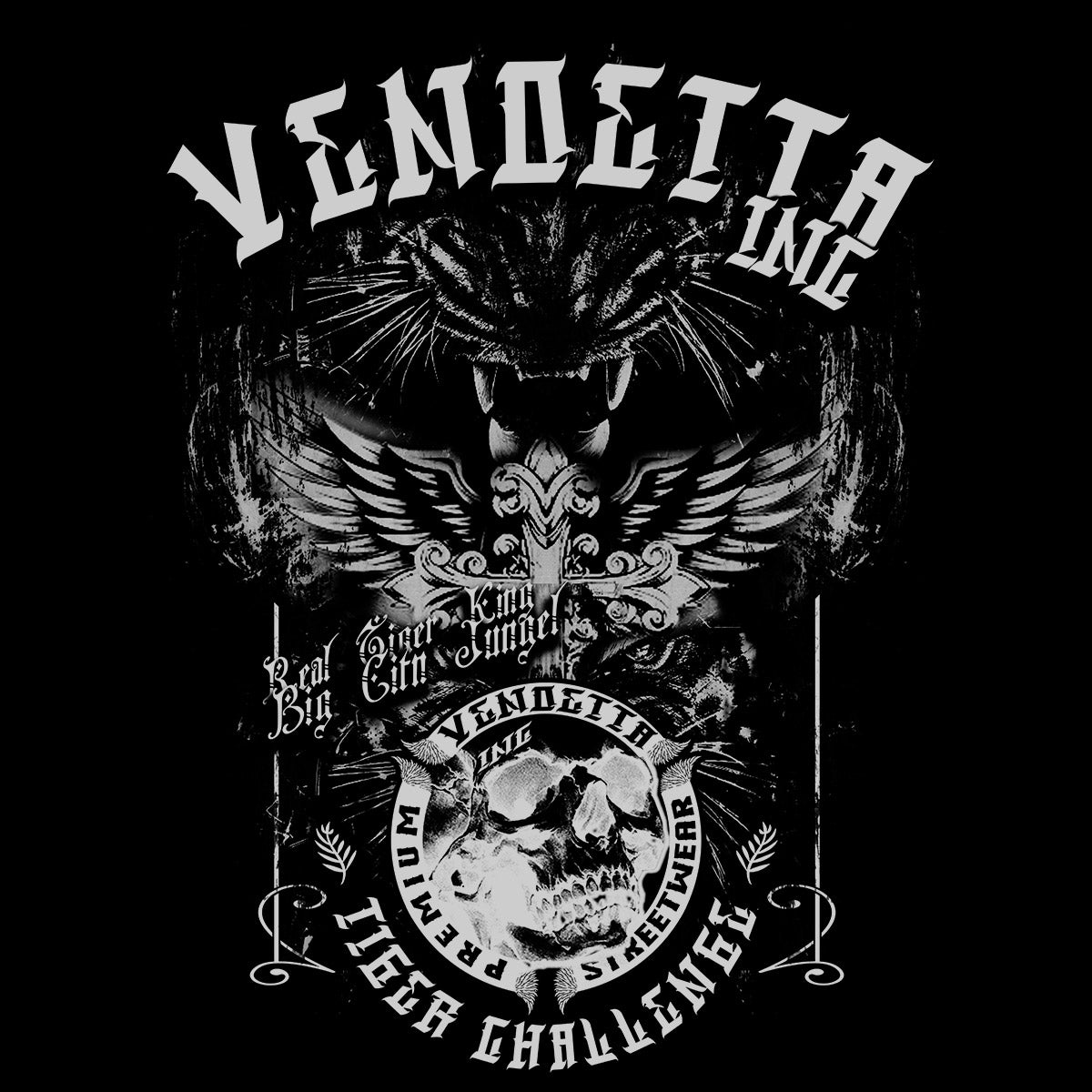 Vendetta Inc. Shirt Tiger Challenge schwarz VD-1233