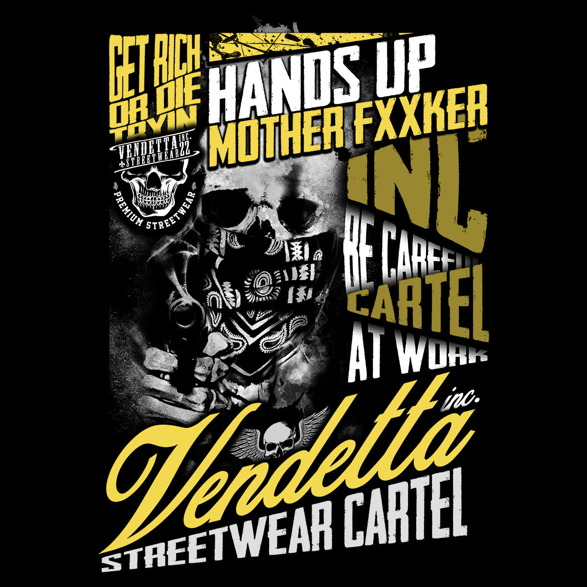 Vendetta Inc. Shirt Cartel Mode schwarz VD-1600
