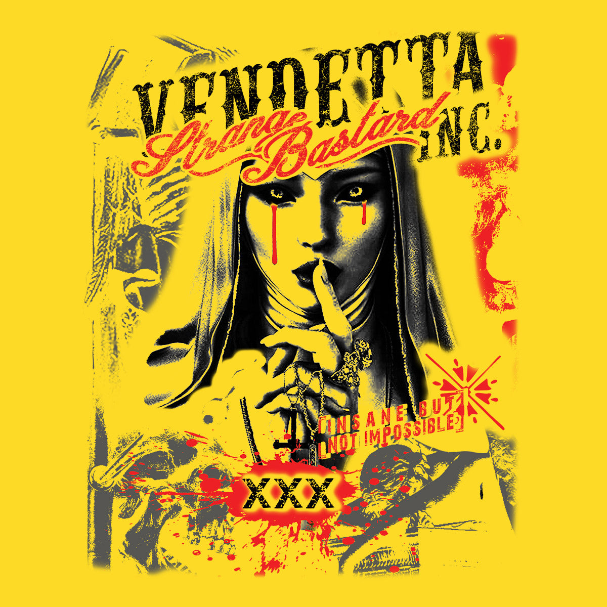 Vendetta Inc. Shirt Bastard gelb VD-1627