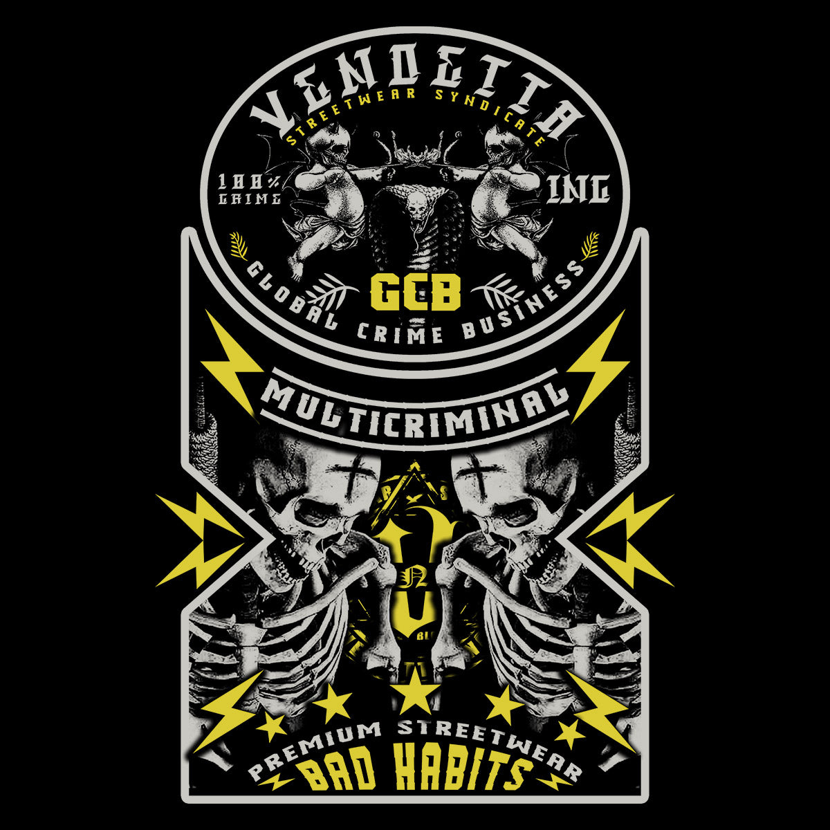 Vendetta Inc. Shirt Dark Pulse schwarz VD-1605