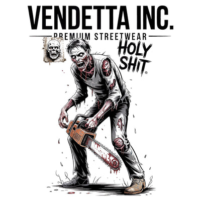Vendetta Inc. Shirt Chainsaw Zombie weiß VD-1629