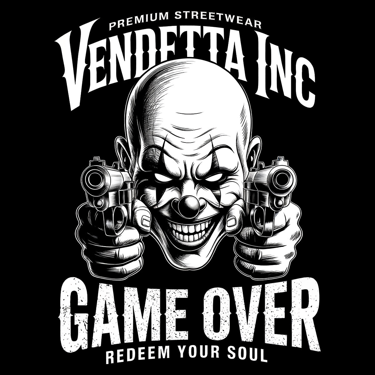 Vendetta Inc. Hoodie Game Over schwarz