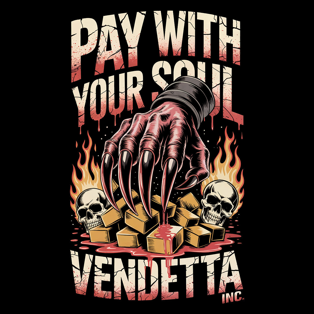 Vendetta Inc. Shirt Pay With Your Soul schwarz