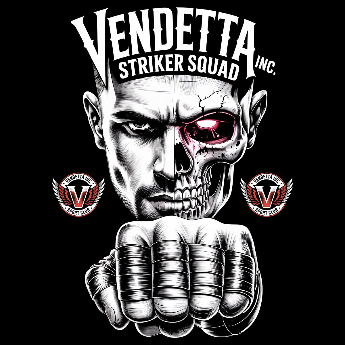 Vendetta Inc. Shirt Fight Squad Skull schwarz