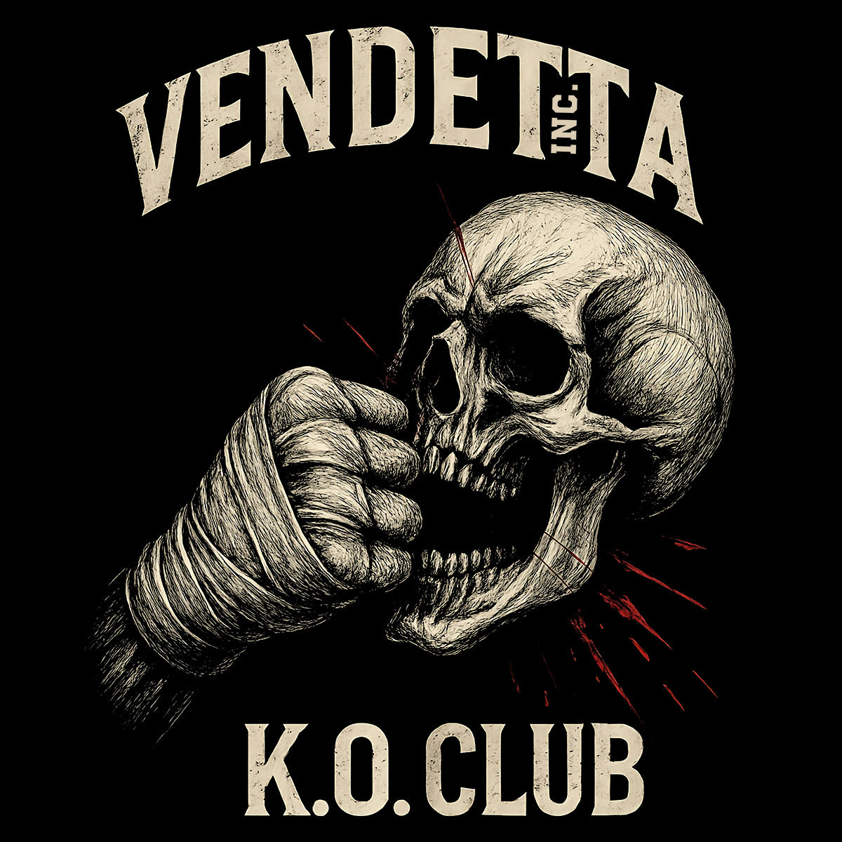 Vendetta Inc. Shirt K.O. Skull Club schwarz