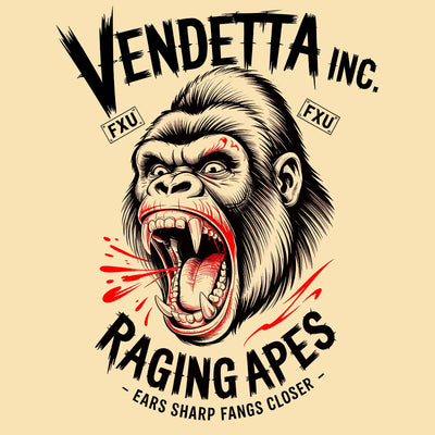 Vendetta Inc. Sweatjacke Raging Apes soft yellow