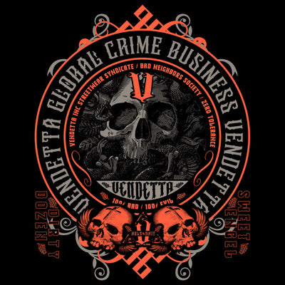 Vendetta Inc. Shirt Global Crime Emblem schwarz