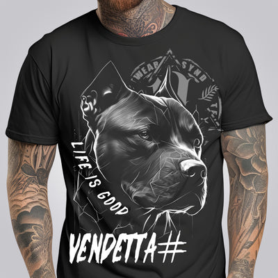 Vendetta Inc. Herren Shirt Life is Good schwarz VD-1307