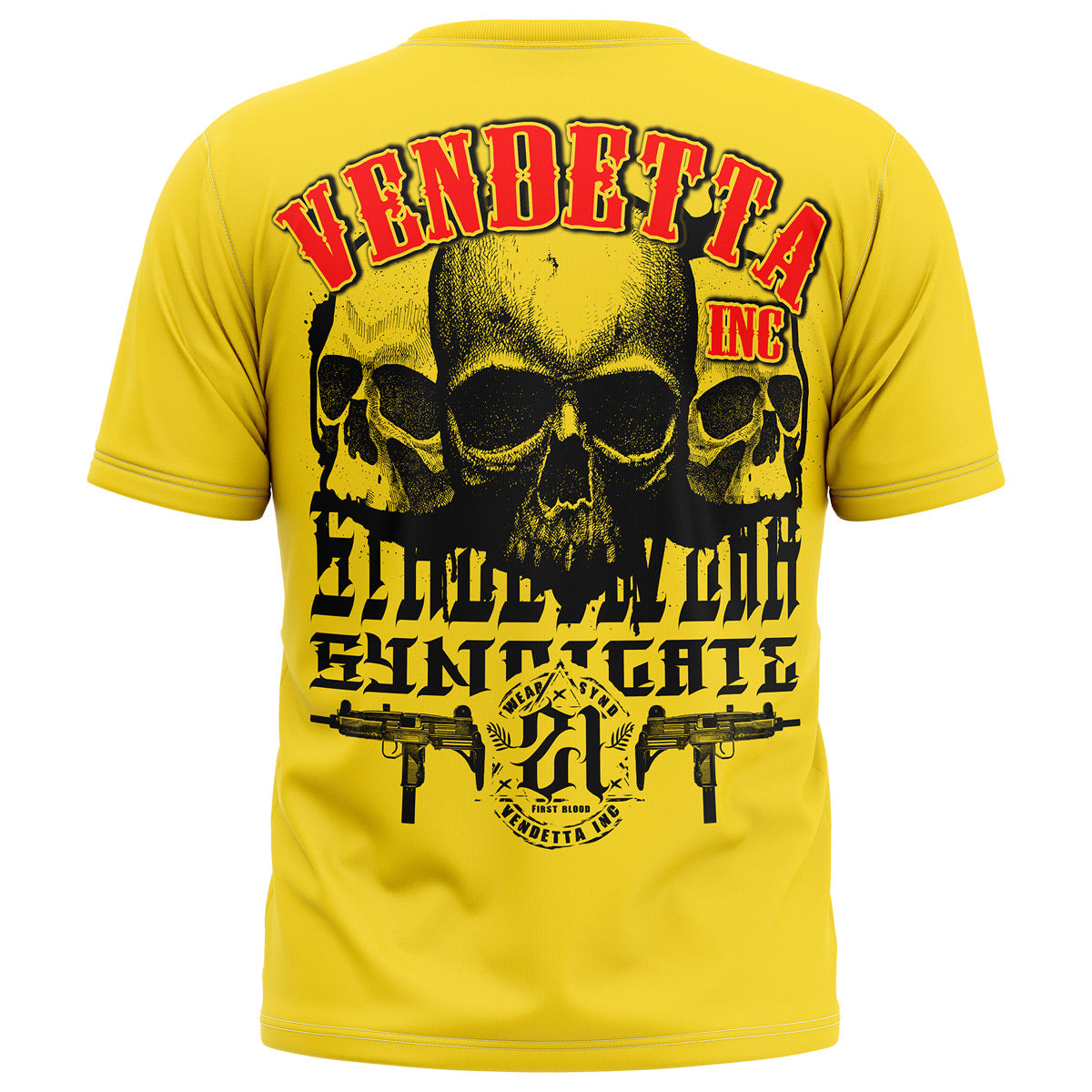 Vendetta Inc. Shirt gelb threes Skull VD-1357