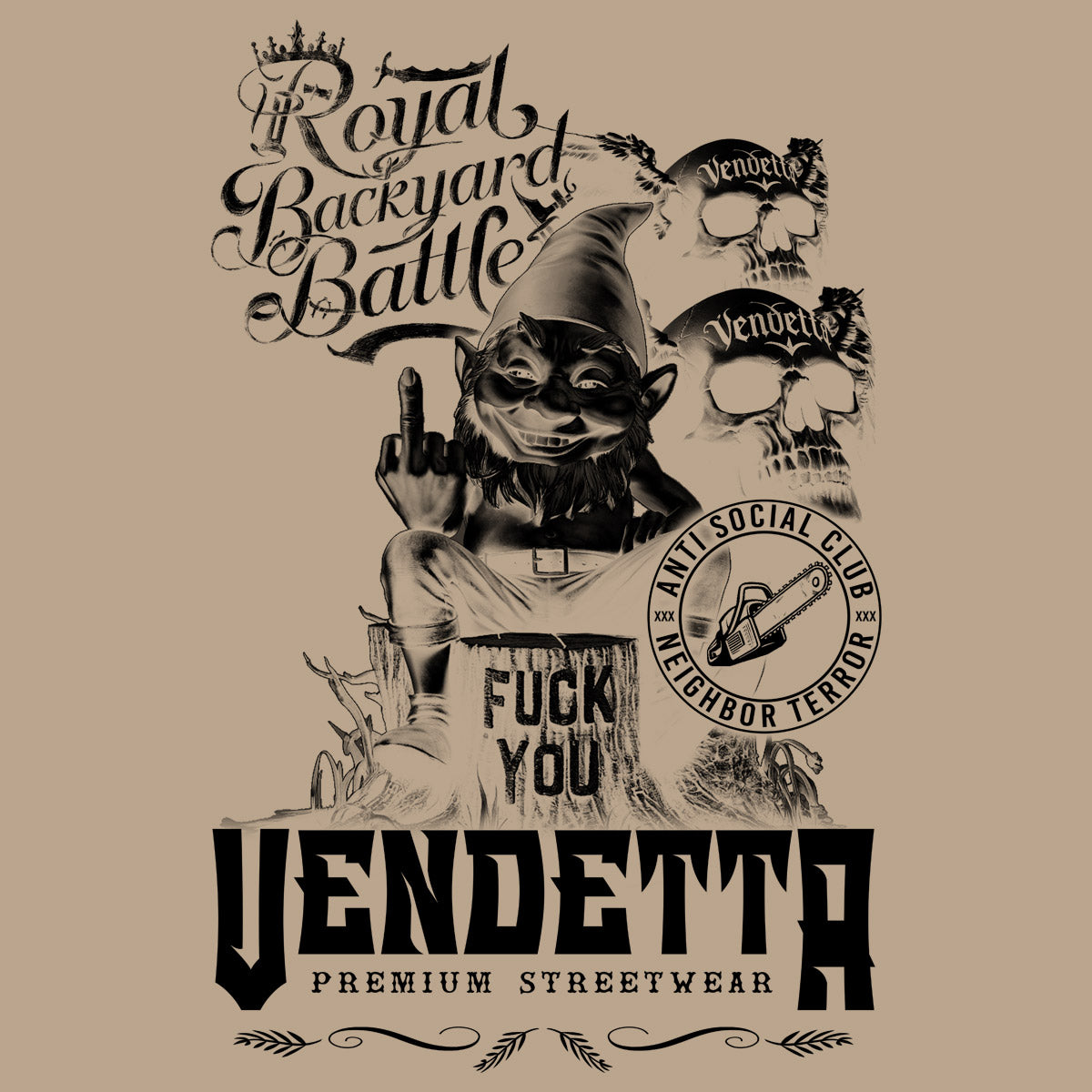 Vendetta Inc. Shirt Royal sand VD-1515