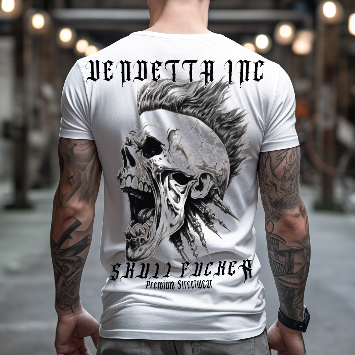 Vendetta Inc. Shirt white Skull FXXX VD-1347