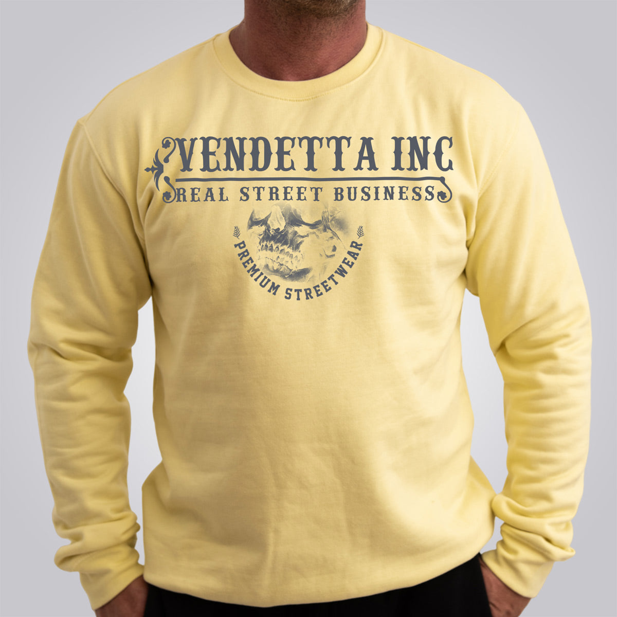 Vendetta Inc. Sweatshirt Snake Skull hellgelb VD-4034