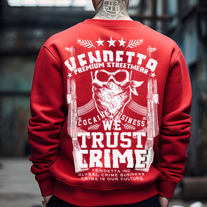 Vendetta Inc. sweatshirt red We Trust VD-4053