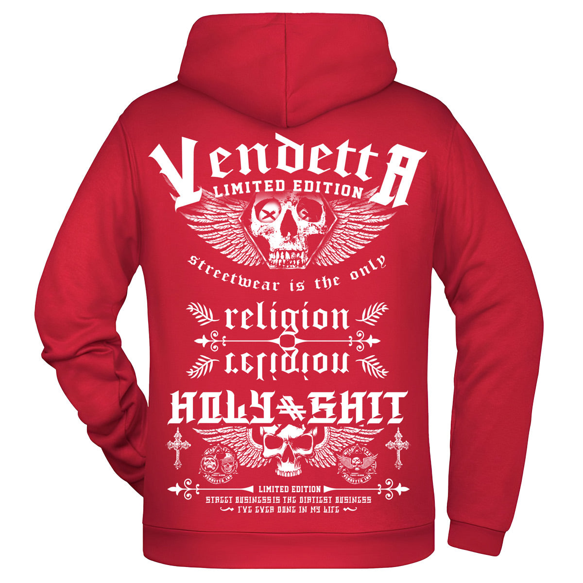 Vendetta Inc. Herren Hoodie Religion rot VD-4045