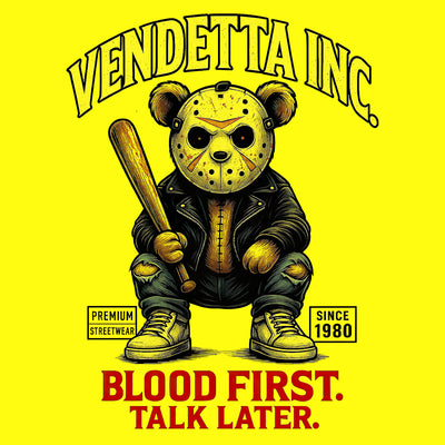 Vendetta Inc. Shirt Talk Later gelb VD-1590
