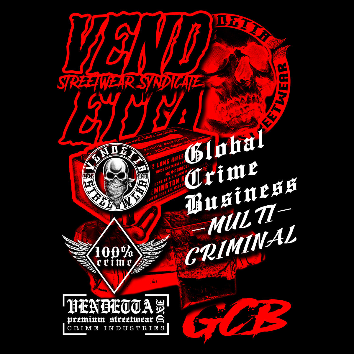 Vendetta Inc. Shirt Crime Industries schwarz VD-1603