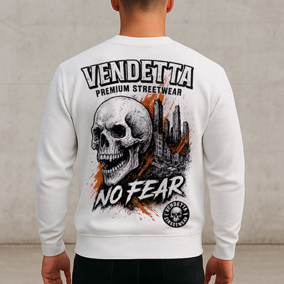 Vendetta Inc. Sweatshirt Skull City weiß